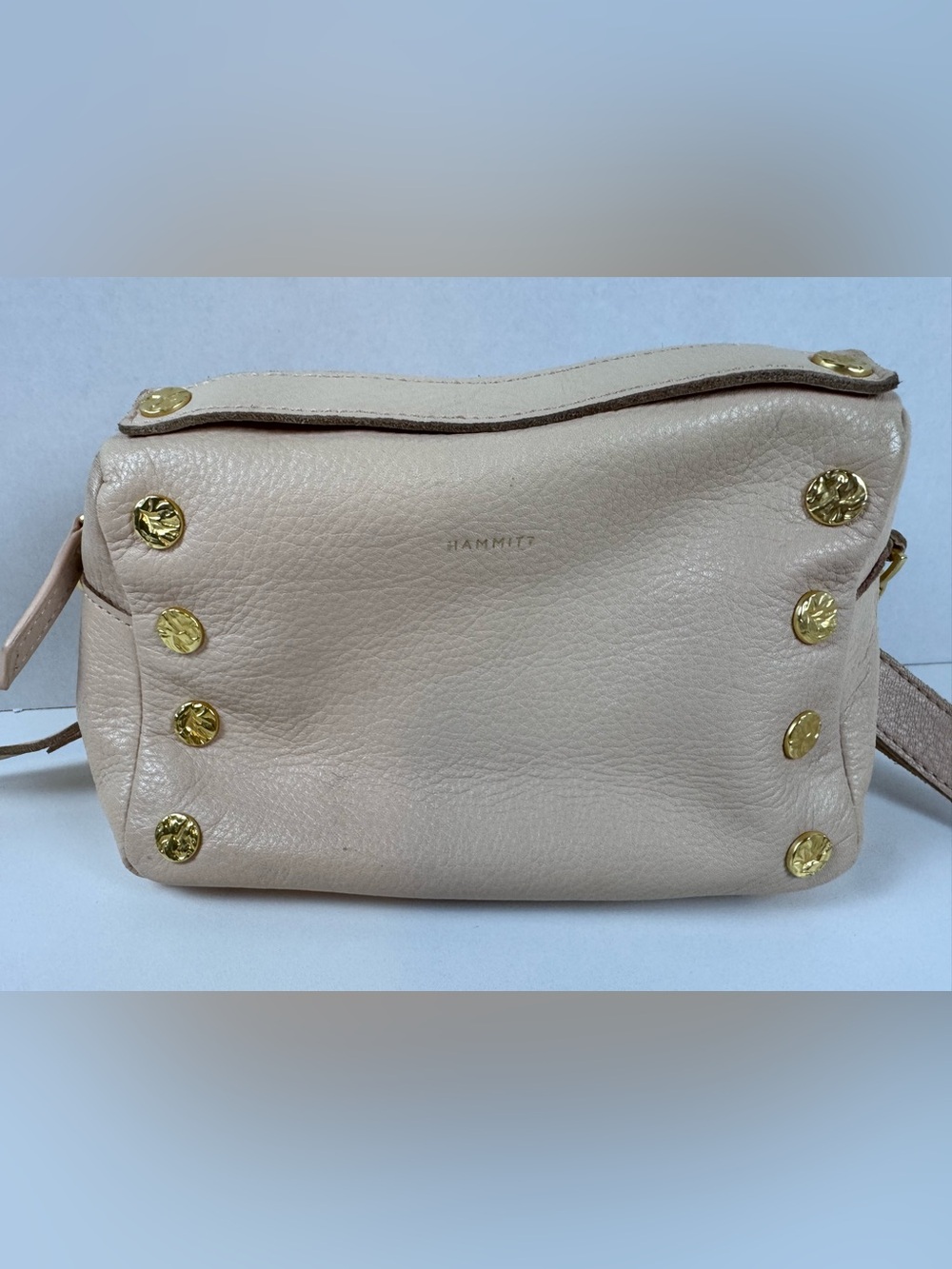 Hammitt Evan Crossbody Leather Cala Lillie White (Light Pink) - Picture 2 of 15